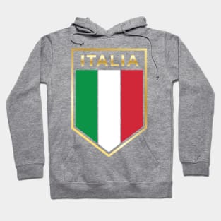 Italia design - Proud Italian - Italian Flag Shield Hoodie